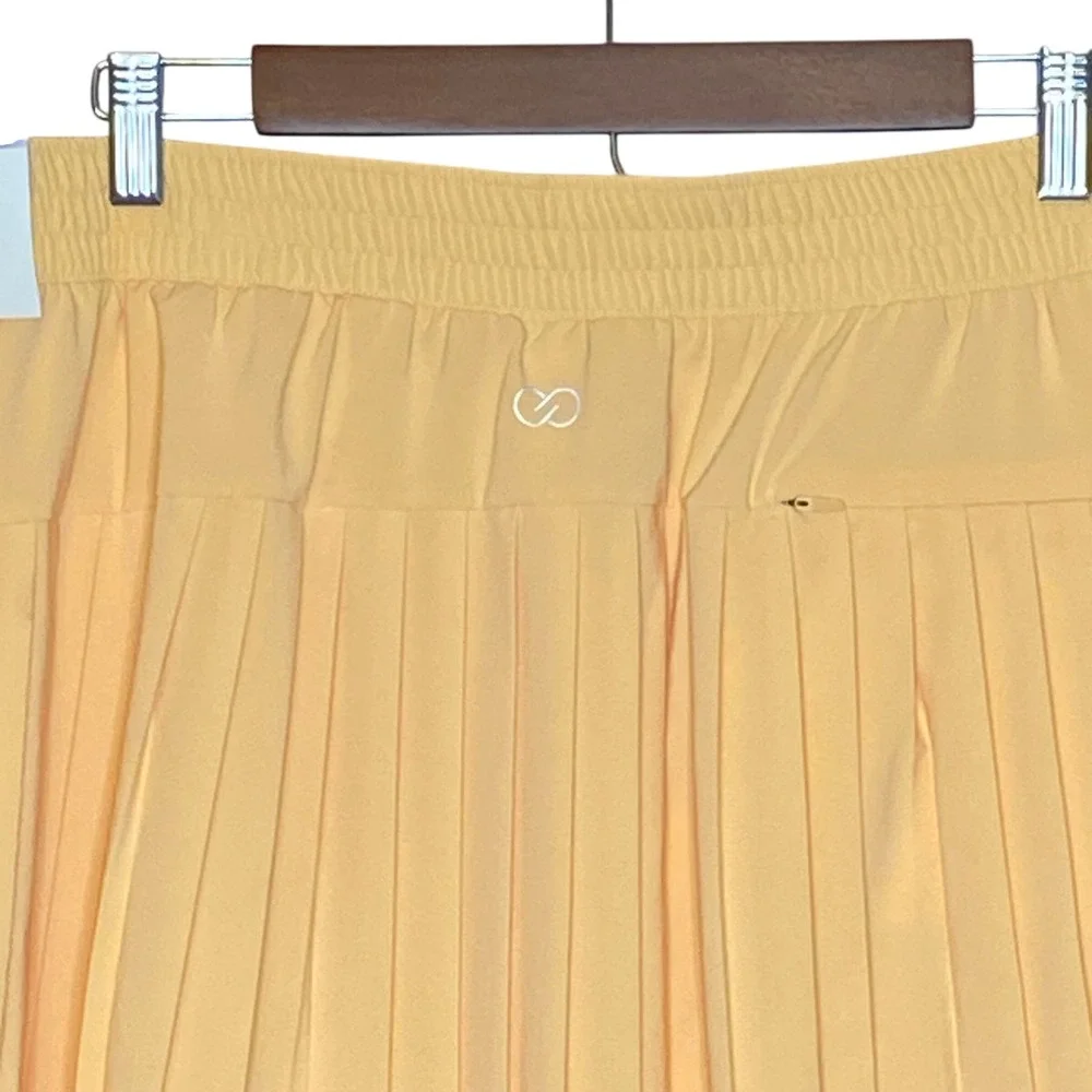 Calia Womens Ace Golf Skort XXL Peachy Melon Yellow Tennis Pickleball Sporty NWT - Picture 5 of 13